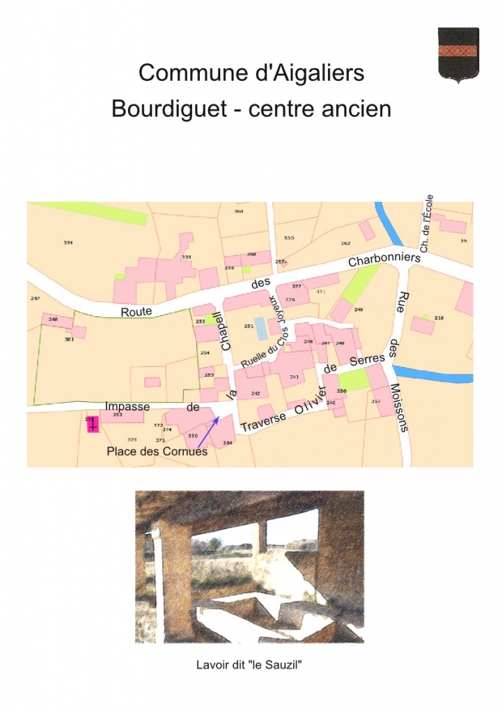 Aigaliers : Bourdiguet, centre ancien