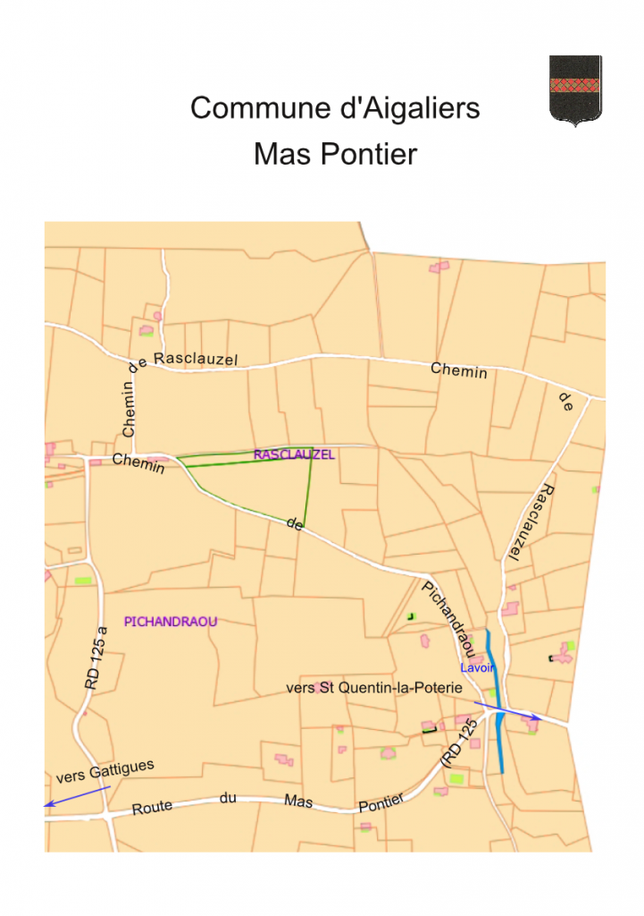 Aigaliers : Quartier de Mas Pontier
