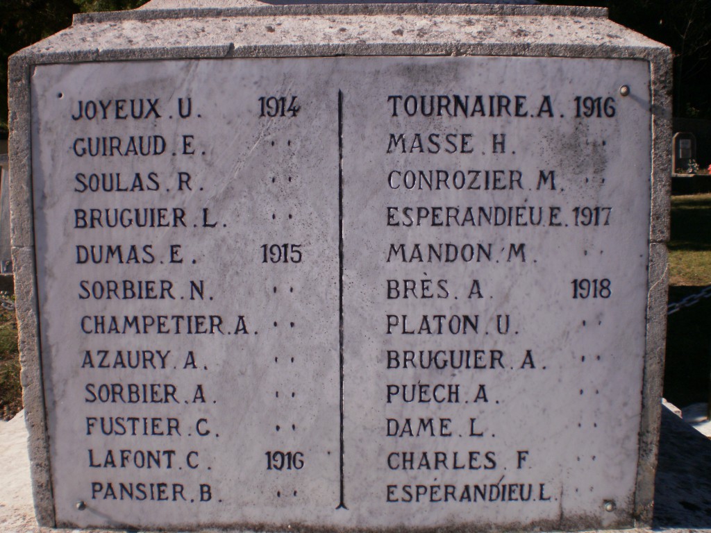 Monument aux morts Aigaliers
